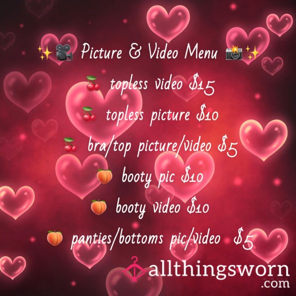 ✨🎥 Picture & Video Menu 📸✨