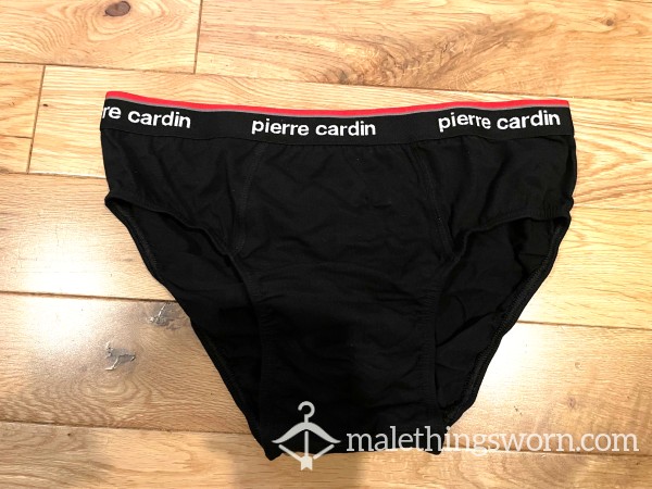 Pierre Cardin Tight Fitting Black Hip Briefs (L)-  Ready To Be Customised For You