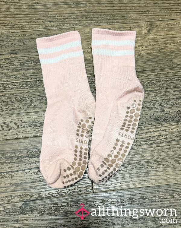 Pilates Worn Grip Socks