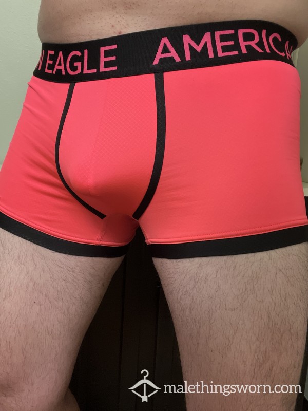 Pink AE Flex Trunks (L) Worn And Ready For Customization! Price Includes Shipping In US Only.