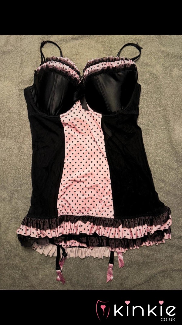 Pink And Black Basque - Pregnant Mama