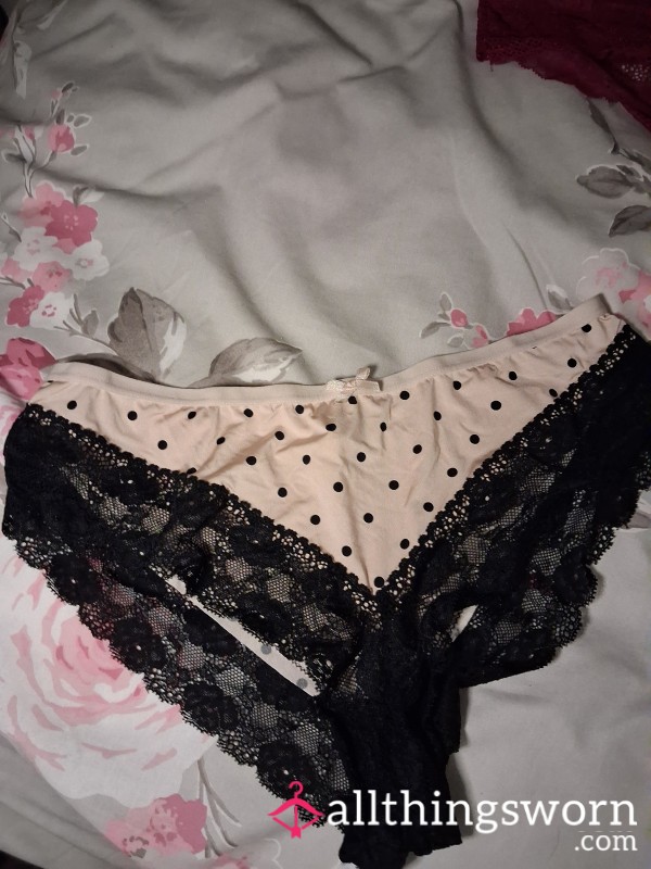 Pink And Black Polka Dot Knickers