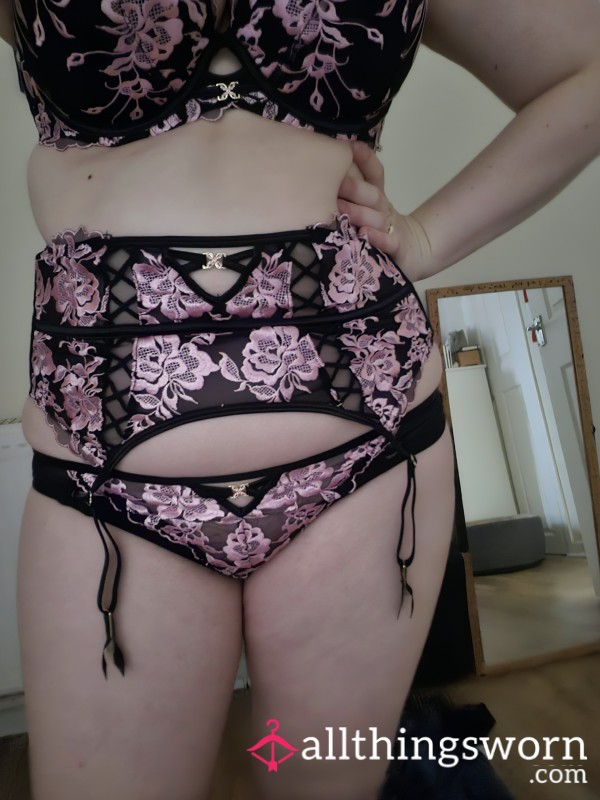 Pink And Black Rose Waspie