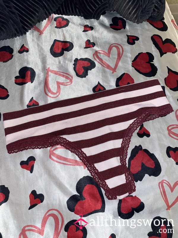 Pink And Burgundy Thong 🐆