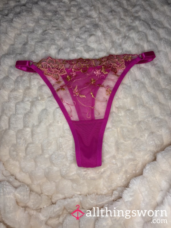 Pink And Gold Thong