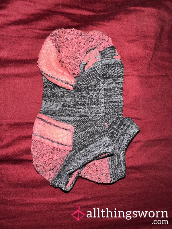 Pink And Grey Socks
