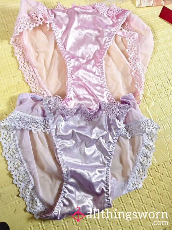 Pink And Purple Old Lace Underwear, One For $30 And Two For $50. Shipping Fee Of $10