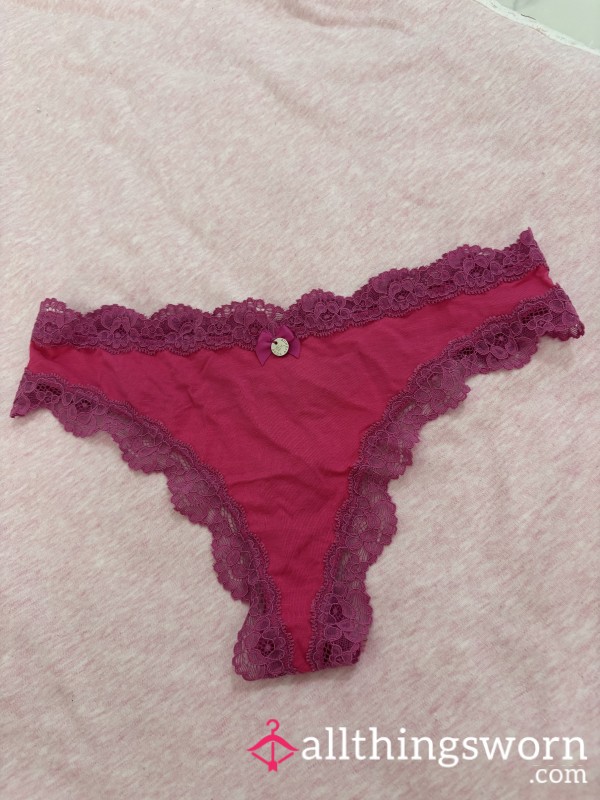 Pink And Purple Soft Lacey Boux Avenue Thong