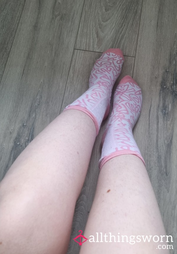 💕 Pink And White Amsterdam Socks 💗