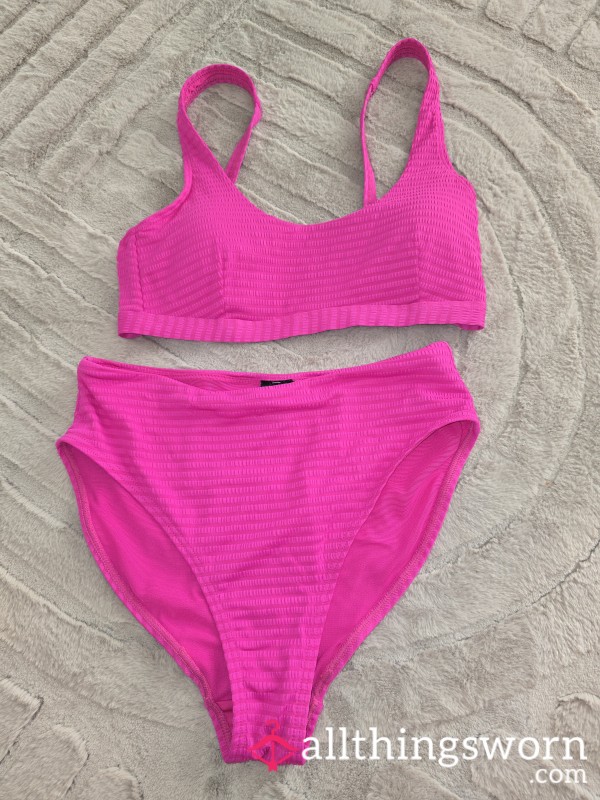 Pink And White Bikini