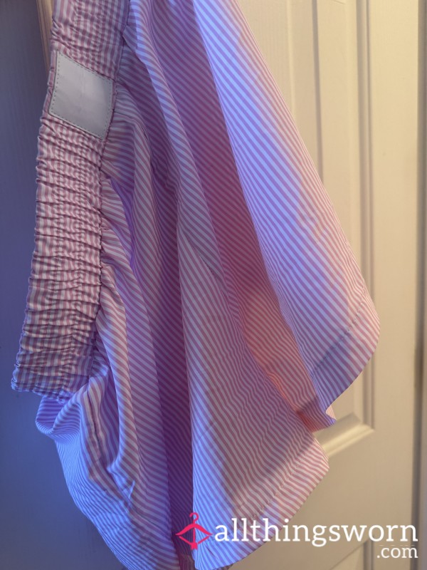 Pink And White Sleep Shorts No Panties Worn