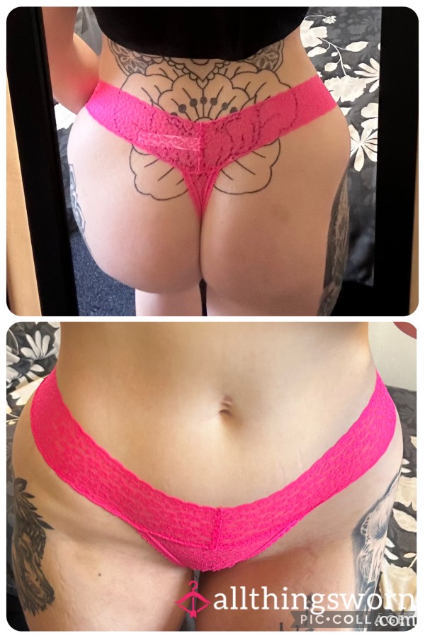 Pink Animal Print Thong