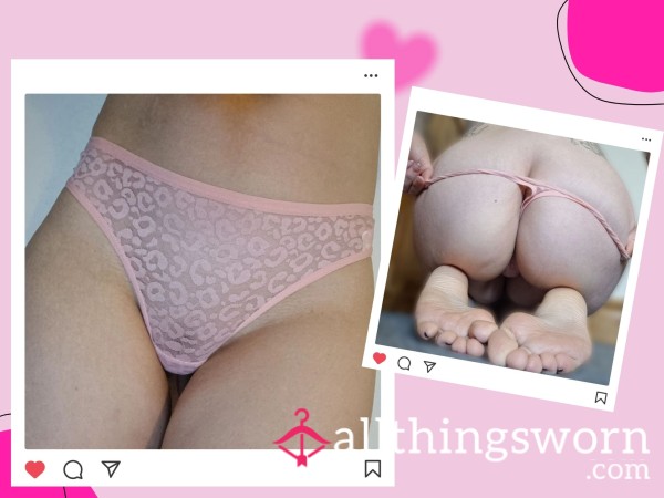 Pink Animal Print Thong