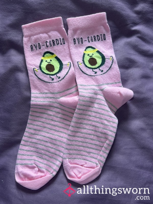 Pink Avo Cardio Socks 💋 Gym Worn For You 💋