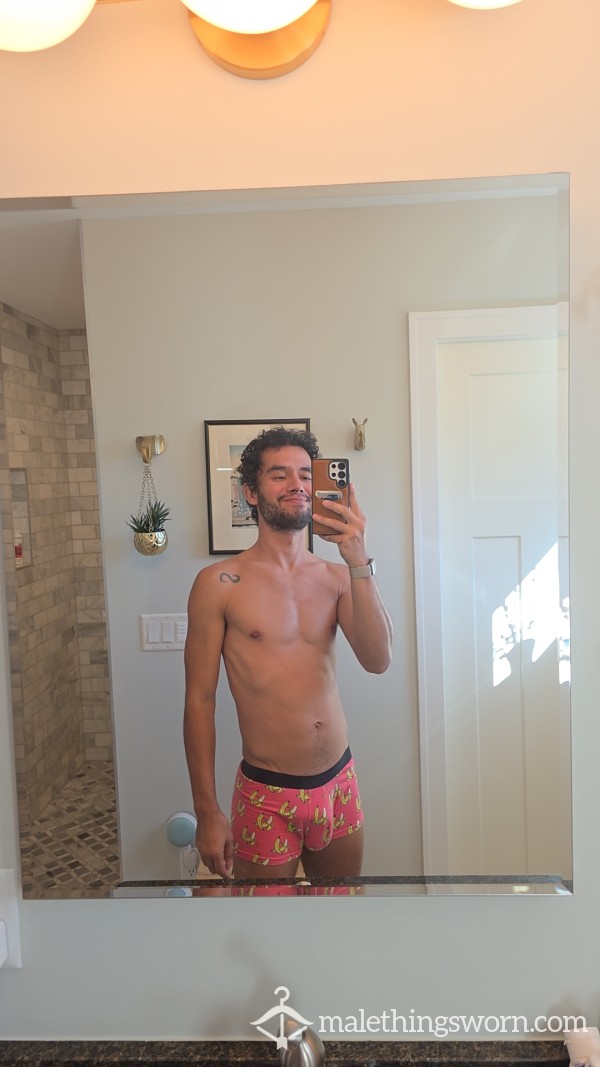 Pink Banana Trunks With A Full Package