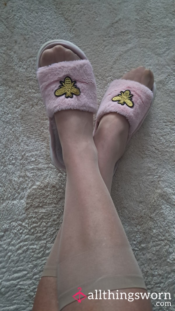 Pink "bee" Slippers