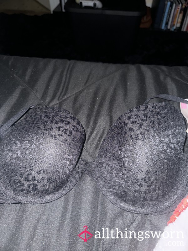Pink Black Bra