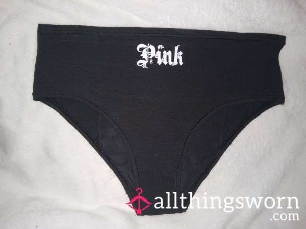 Pink Black Halloween Panties