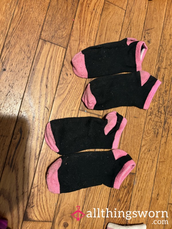 Pink & Black Socks