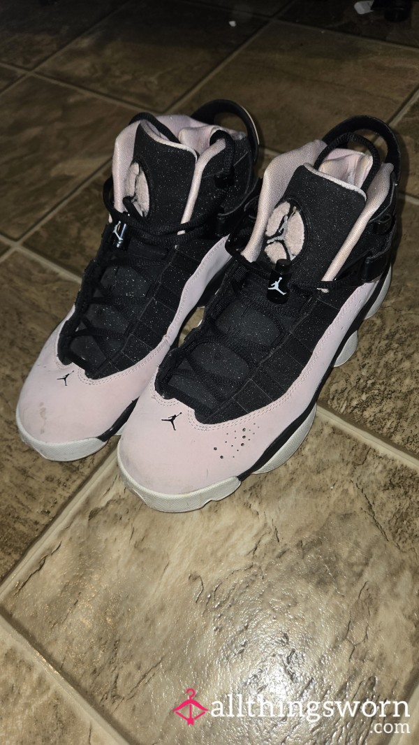 💗🖤 Pink & Black Sparkly Air Jordan's 🖤💗