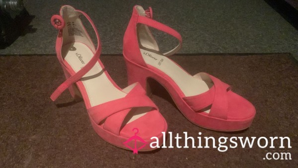 Pink Block Heels🥵🩷