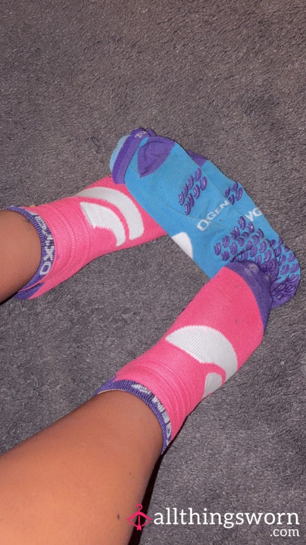 Well Worn & Used Smelly Grippy Socks.