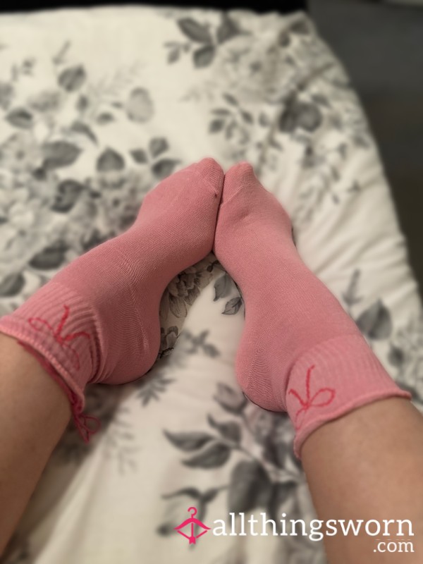 Pink Bow Ankle Frill Socks 🎀