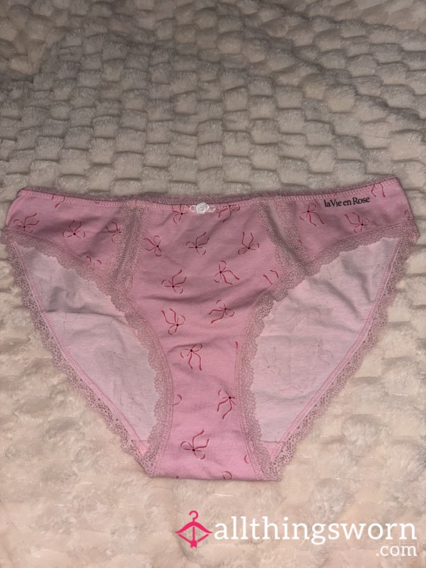 Pink Bow Bikini Panties