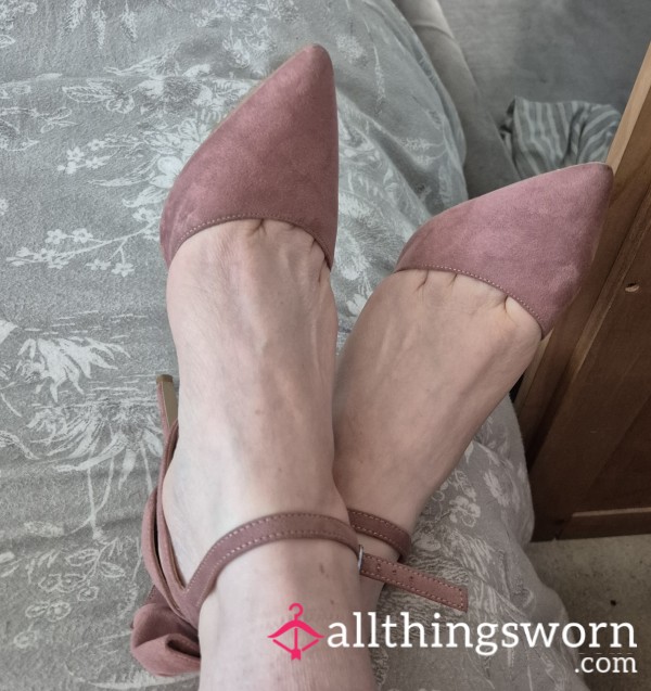 Pink Bow High Heels