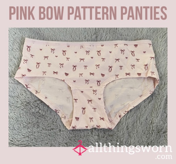 Pink Bow Pattern Panties🎀