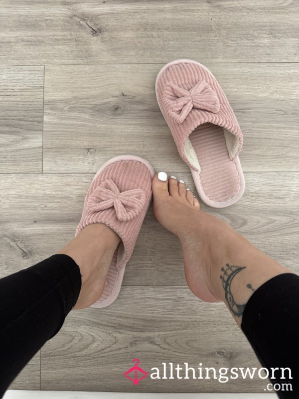 Pink Bow Slippers