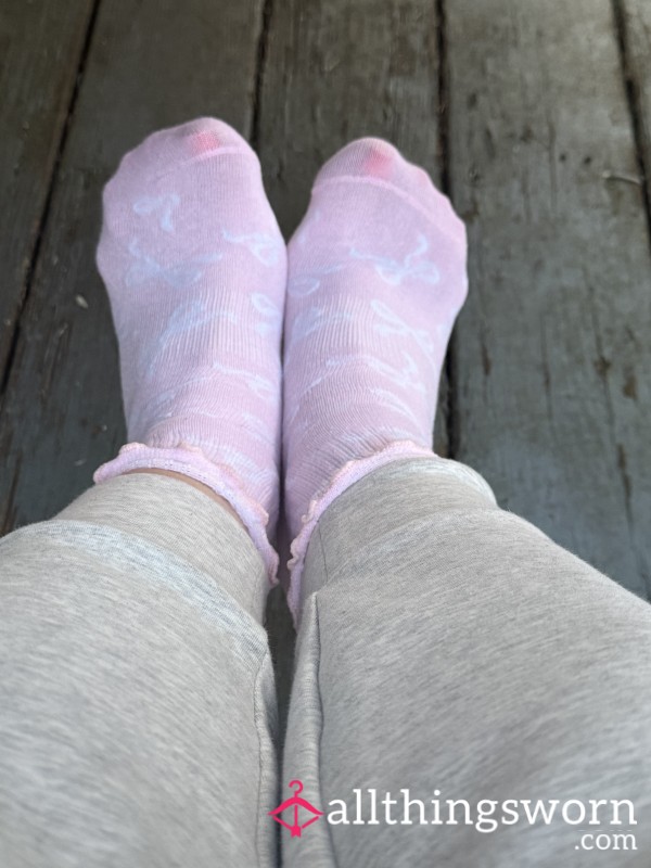 Pink Bow Socks