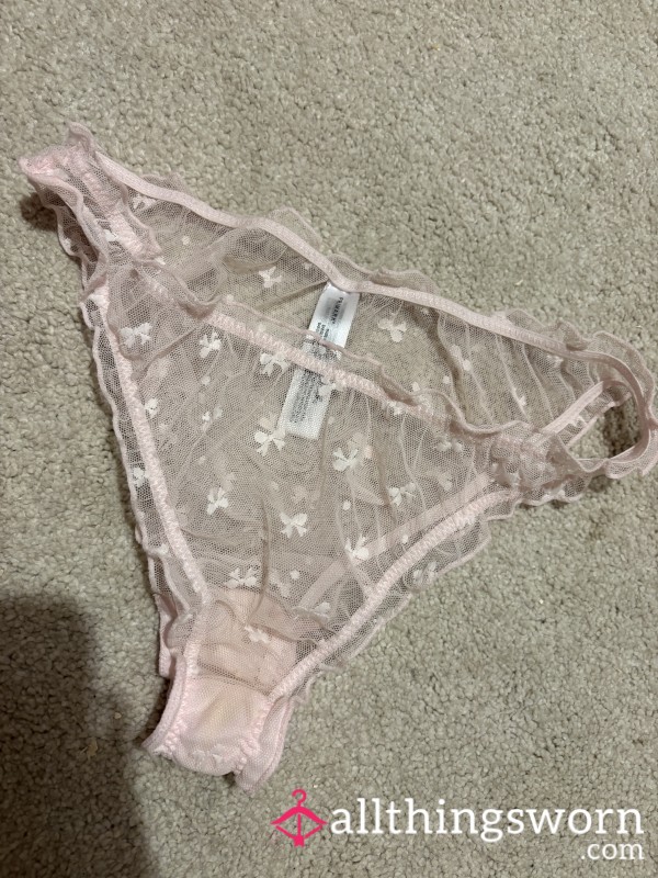 Pink Bow Thong 🎀