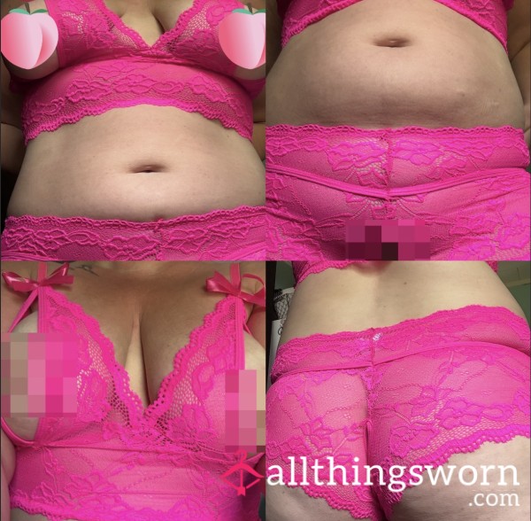 Pink Bra And Shorts Set