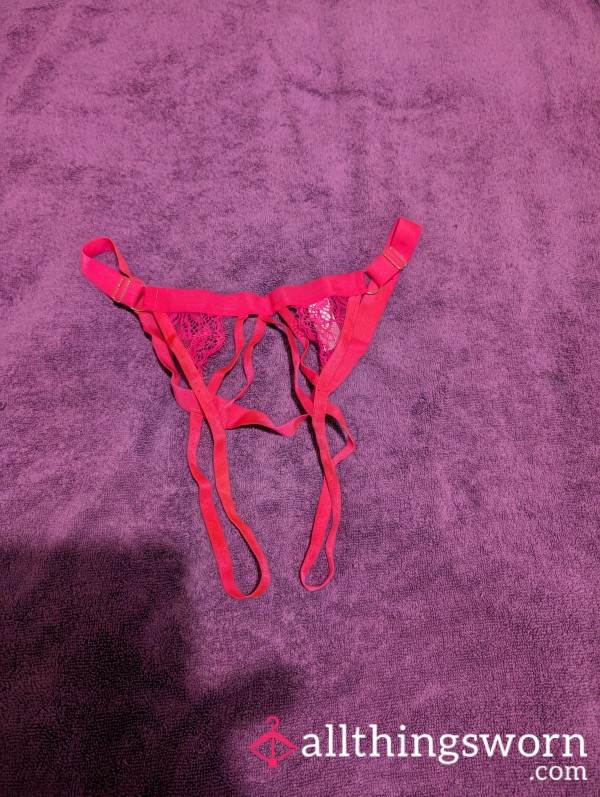 Pink Bras And Things Crotchless Thong