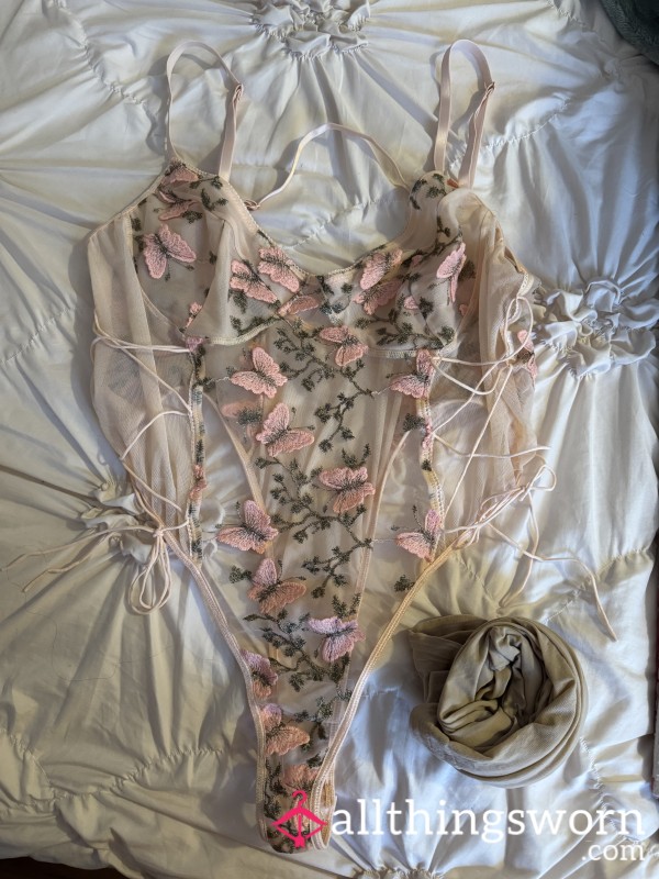 Pink Bu*terfly Bodysuit