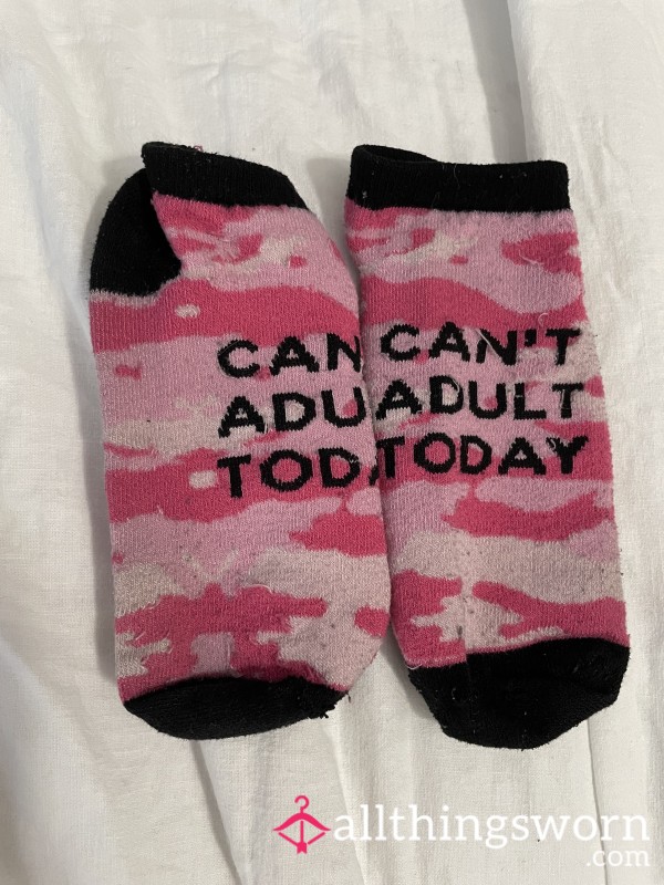 Pink Camo Ankle Socks