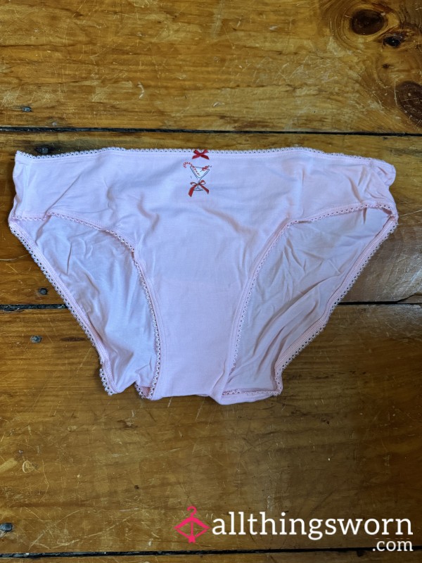 🩷🍸Pink Candy Cane Martini Gla** Cotton Bikinis, VS, Size XXL