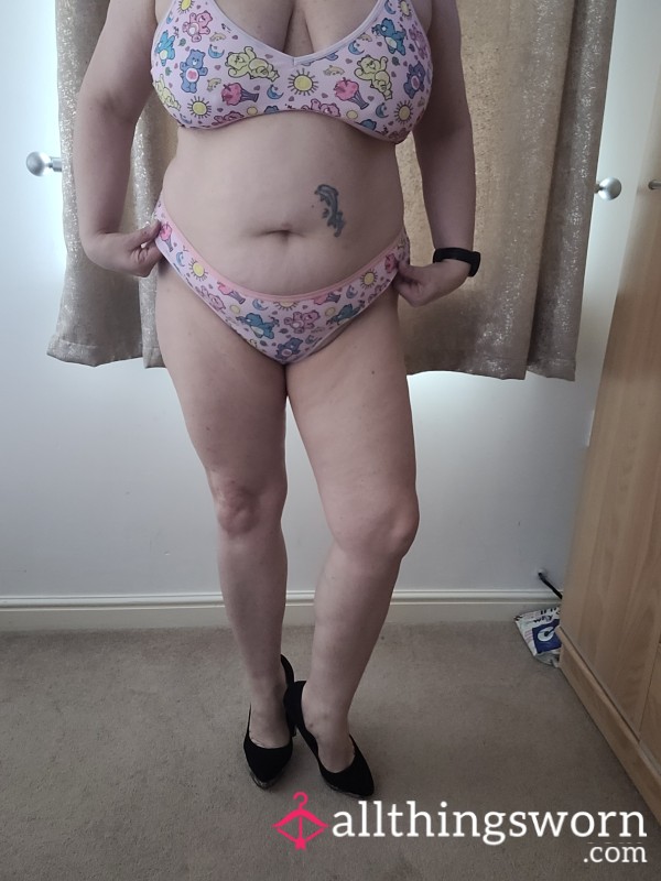 Pink Carebear Bra And Knickers