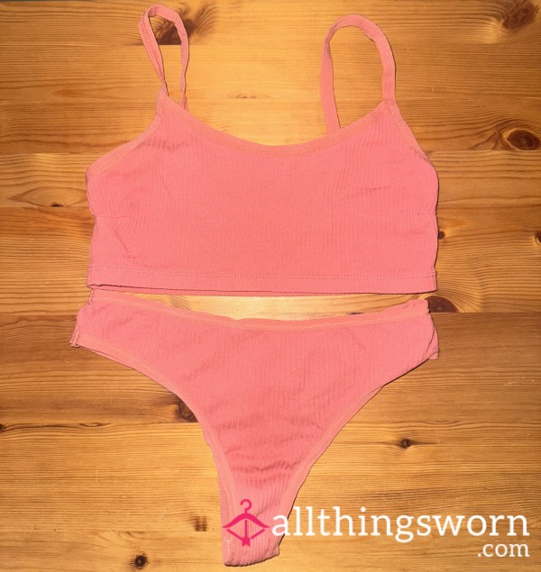 Sweet, S**y, & Bratty: My Pink Lingerie Set 💖🔥