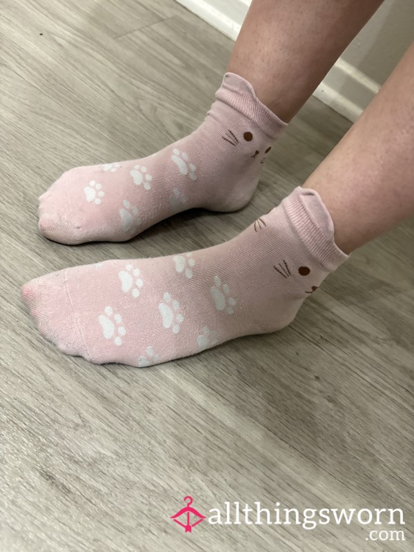 Pink Cat Socks