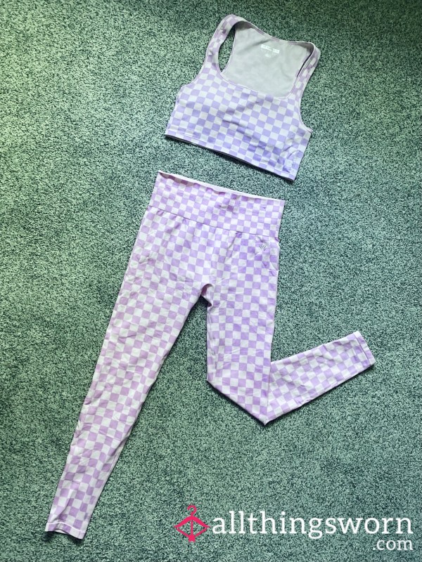 Pink Checkered 2 Piece Set