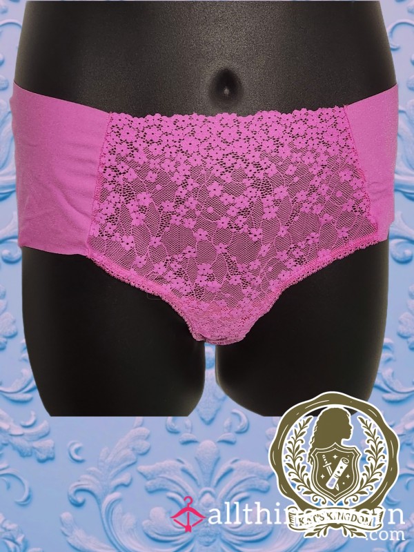 Pink Cheeks – Worn XXL VS Lace Cheekie Panties