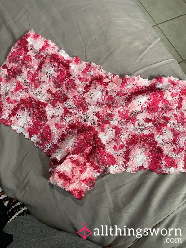 Pink Cheeky & Lace Panties
