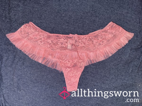 Pink Cheeky Panties With Ruffles..
