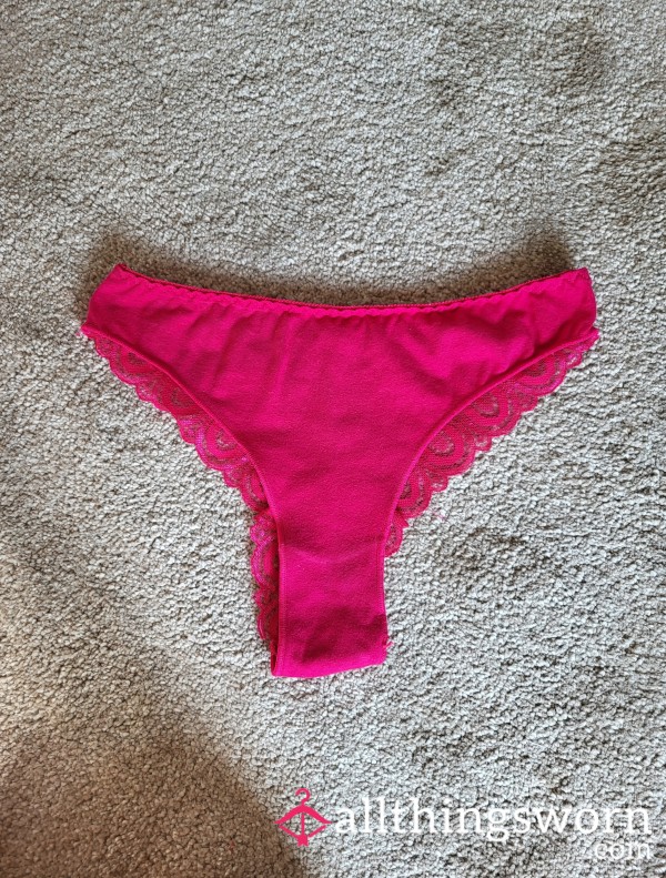 Pink Cheeky Panty With Lace Back 💕