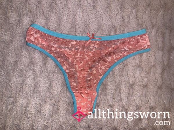 Pink Cheetah Print Thong