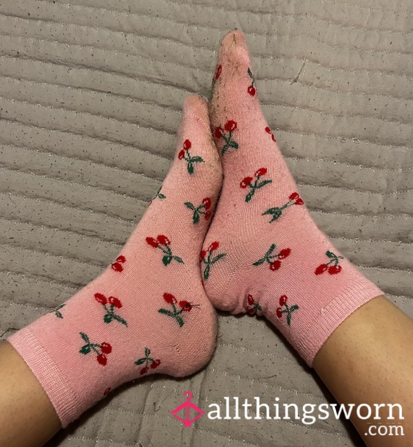 Pink Cherry Socks