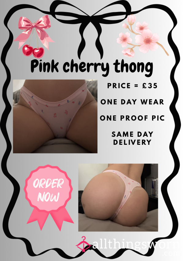 Pink Cherry Thong