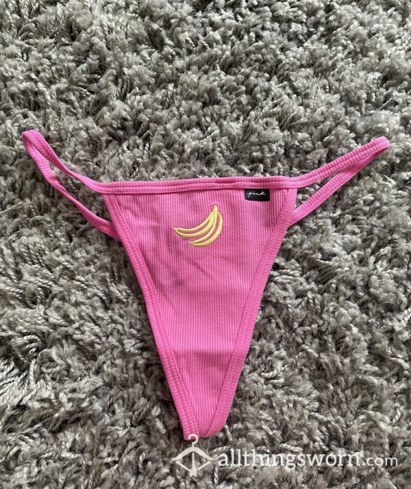 Pink Cotton Banana Logo Thong 🍌💖